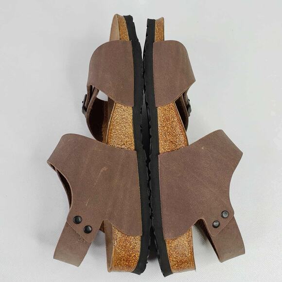 Birkenstock Rio Ankle Strap Sandals Womens Size 39 US 8 Brown Leather Shoe - Picture 6 of 9
